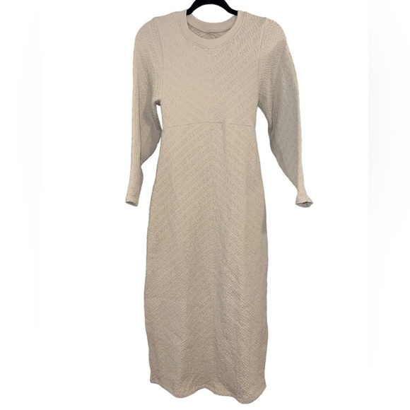 NWOT Free People Gabby Midi Crew Dress Cream Ivory Keyhole Back X-Small / Small - Picture 6 of 12